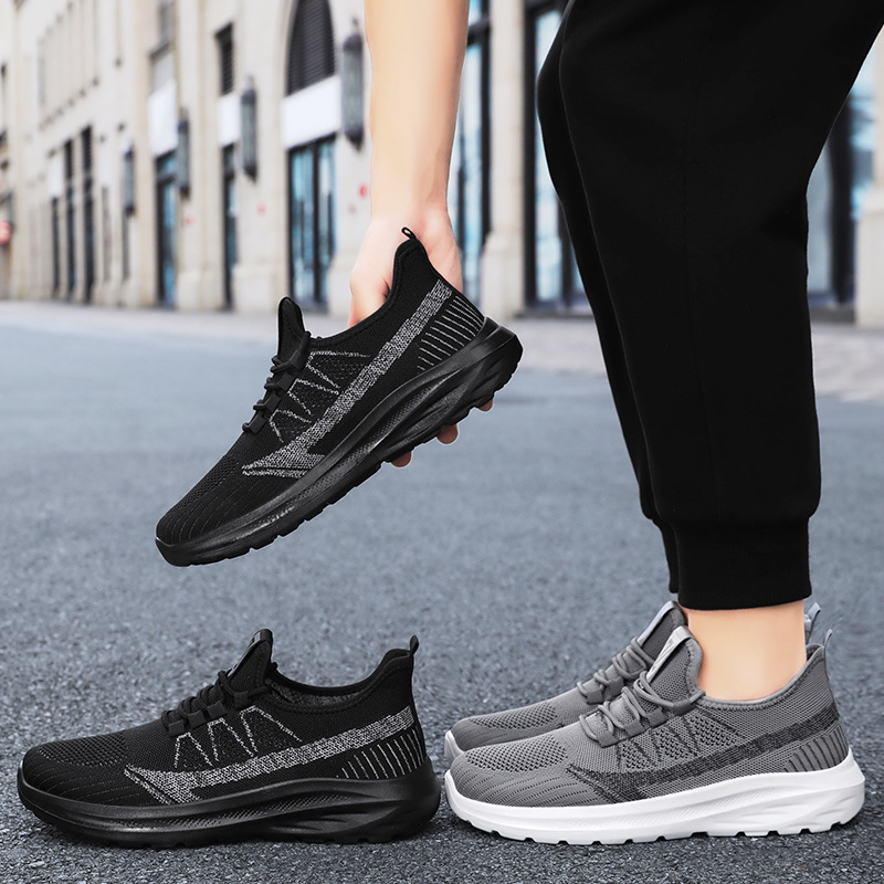Men's shoes: Breathable flying woven shoes, non-smelly feet, mesh shoes, soft-soled, comfortable running shoes, versatile and casual men's shoes Application Scenario