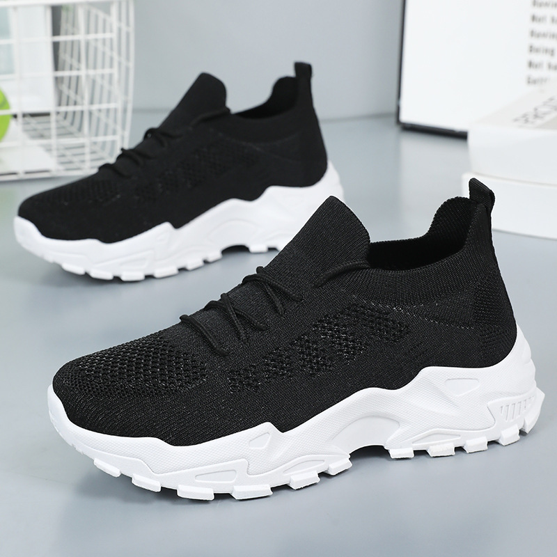 Summer new women's sports shoes, versatile women's single shoes, breathable woven mesh shoes, soft-soled shoes that don't tiring the feet, running shoes details Picture
