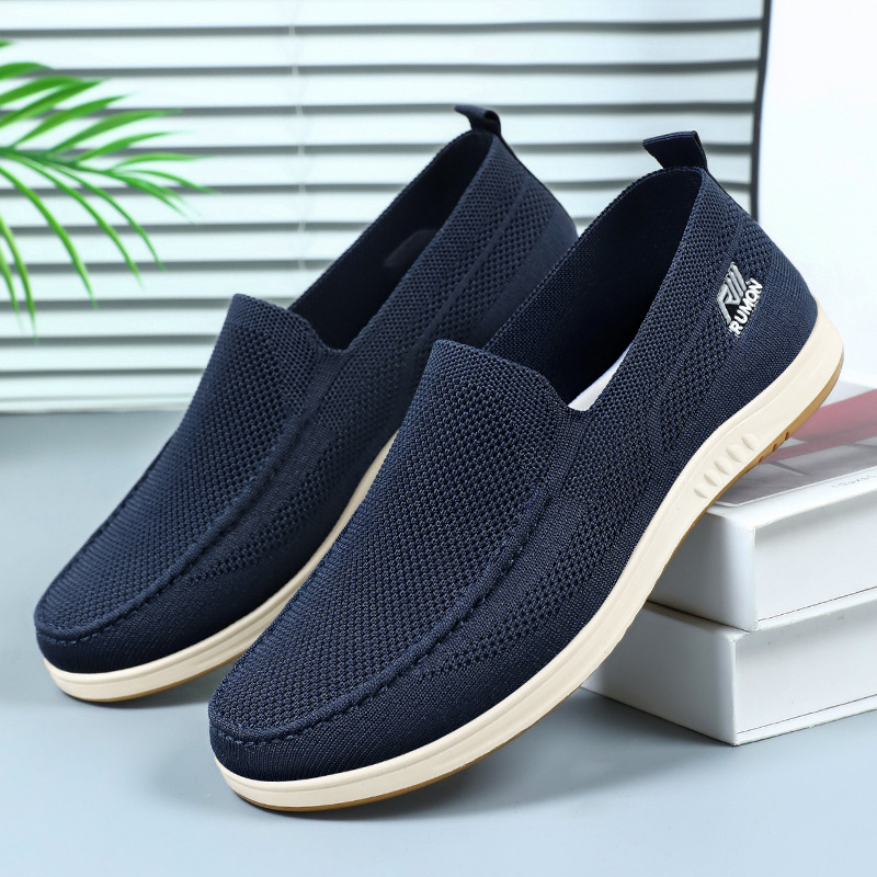 A middle-aged and elderly father's shoes, a pair of casual shoes, breathable and non-smelly, single shoes, old Beijing cloth shoes for a man Specification drawing