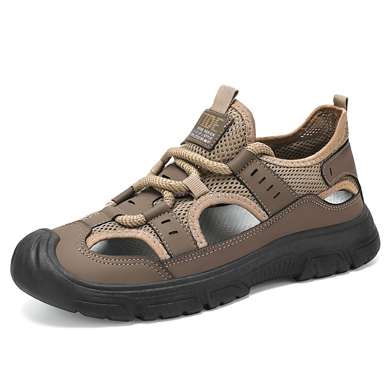 Men's summer shoes, sandals, perforated breathable mesh shoes, beach shoes, shoes for middle-aged and elderly fathers, casual shoes, men's shoes Item Picture