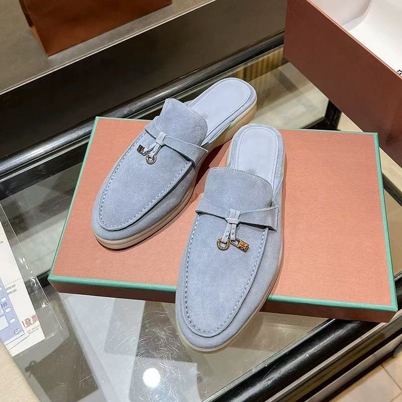 LP Summer Lazy Casual Flip-flops Women's Genuine Leather Flat Sandals for European Trade Station details Picture