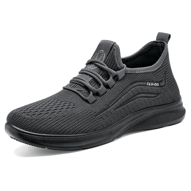 Men's sports shoes, breathable mesh shoes, non-smelly feet, flying woven shoes, soft-soled and comfortable running shoes, classic and versatile casual shoes Item Picture