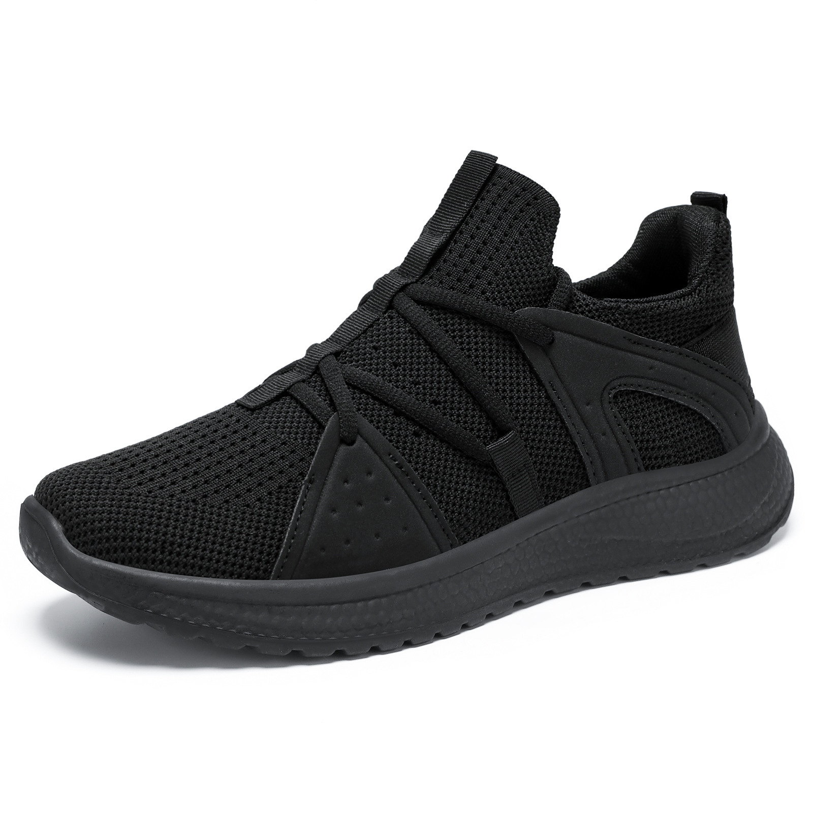 Men's casual shoes, breathable and non-smelly feet, mesh shoes, soft-soled single shoes, versatile men's shoes, flying woven shoes for middle-aged and elderly dads Item Picture