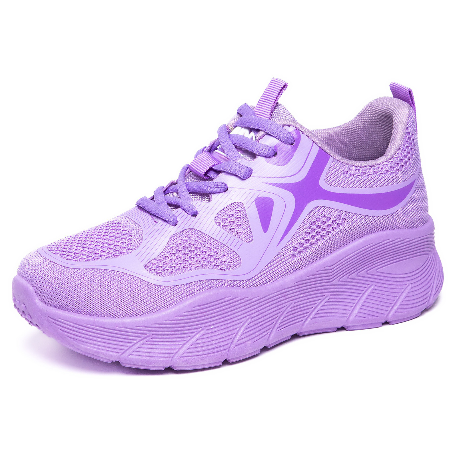 Women's sports shoes, versatile single shoes, fly-woven breathable mesh shoes, soft-soled comfortable running shoes, shallow mouth, light and convenient women's shoes Item Picture