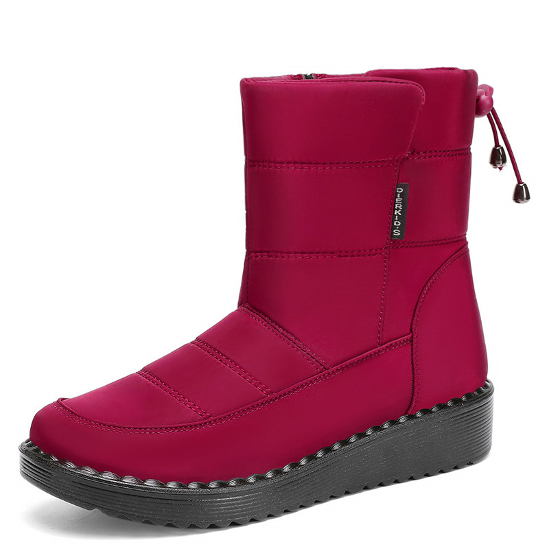 Women's shoes, cotton shoes, winter cross-border long women's boots, fleece and thickened outdoor warm snow boots, polyurethane lightweight cotton boots Item Picture