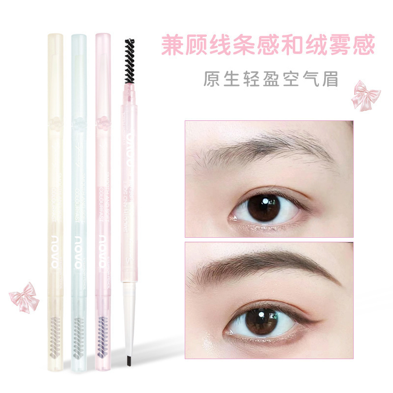 NOVO6246 keeps moving, rotating eyebrow pencil to simulate a neat and clear eyebrow effect, shaping a three-dimensional and natural look, light and airy eyebrows details Picture