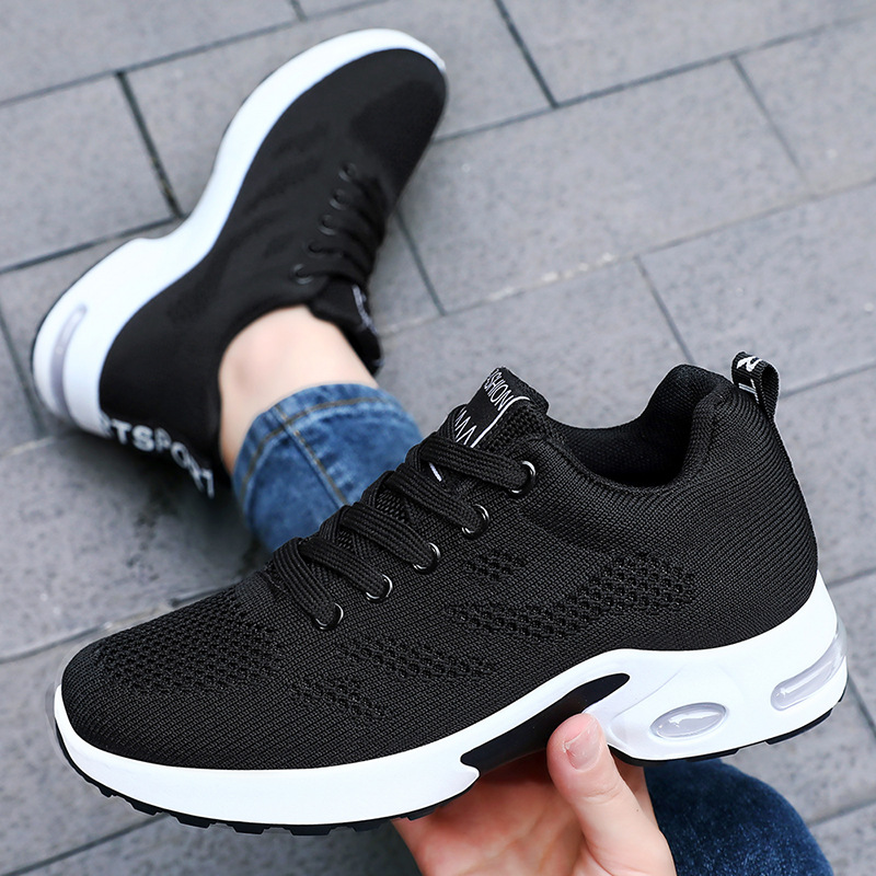 Women's casual shoes, cross-border large-sized air-cushioned shoes, TEMU women's shoes, versatile soft-soled breathable sports shoes, running shoes Specification drawing