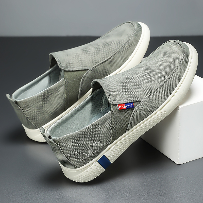 Men's shoes, old Beijing cloth shoes, breathable and non-smelly, soft-soled cloth shoes, one-step dad shoes, versatile casual shoes for men Specification drawing