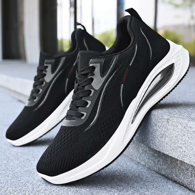 Men's sports shoes, breathable flying woven non-smelly feet, mesh shoes, fashionable and versatile casual shoes, soft-soled running shoes, single shoes Application Scenario