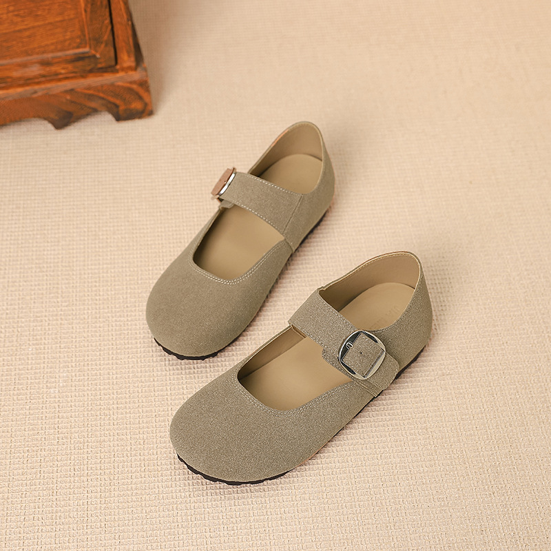 Thick-soled Burken shoes for 2024 summer and autumn, new comfortable, fashionable and casual bulk-headed shoes, cork height-increasing, ugly and cute single shoes for women Specification drawing