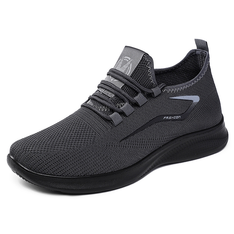 Men's casual shoes, cross-border large-sized temu flying woven shoes, breathable mesh shoes, versatile men's shoes, soft-soled comfortable single shoes Item Picture