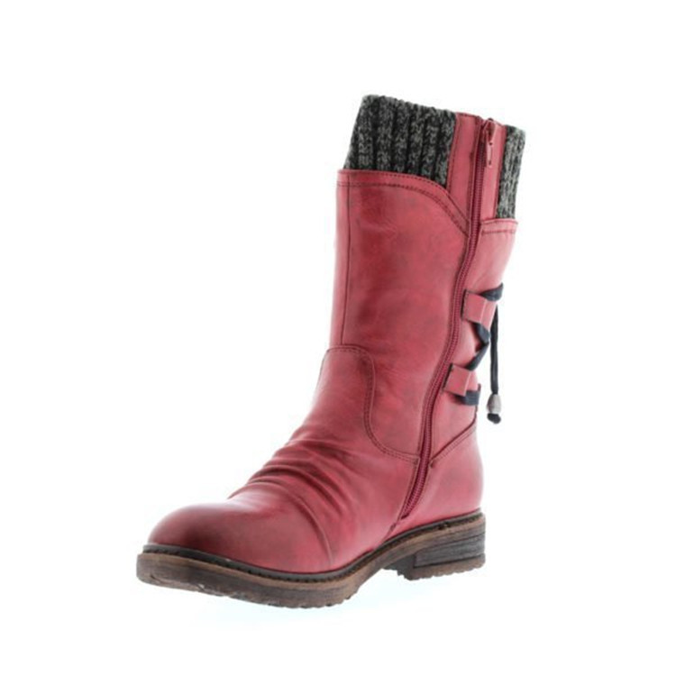 2020 Foreign Trade Autumn and Winter new casual woolen lace ankle boots, women's thick-soled snow boots, versatile Martin women's boots are in stock Item Picture