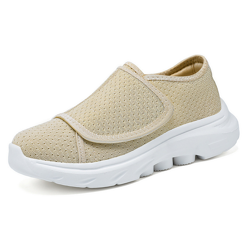 New women's casual shoes, mom shoes, Velcro style women's shoes, soft soles, not tiring to the feet, single shoes, one foot to wear lazy shoes Item Picture