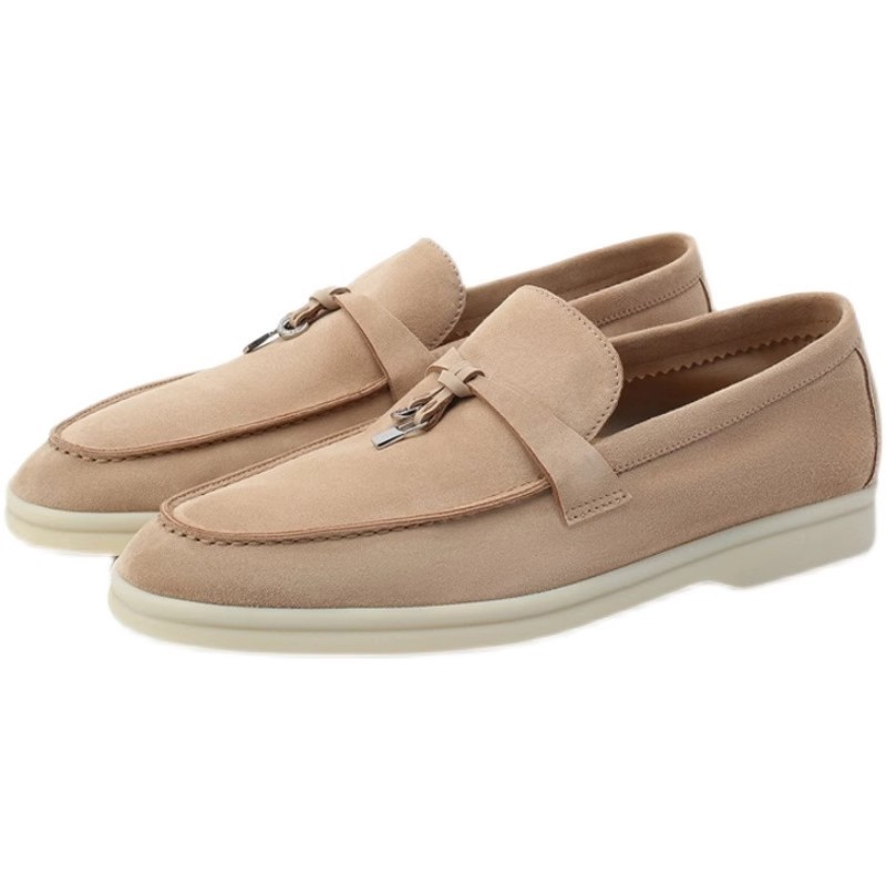 LP Single-shoe Women 2024 British style casual flat fringed buckle versatile soft-soled comfortable loafers Item Picture