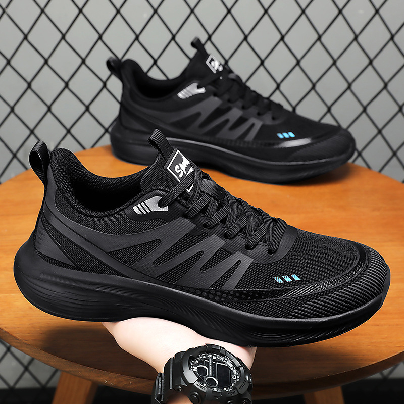 Men's tennis shoes, breathable and non-smelly feet, sports and casual shoes, couple style running shoes, solid-colored men's shoes, lightweight running shoes Specification drawing
