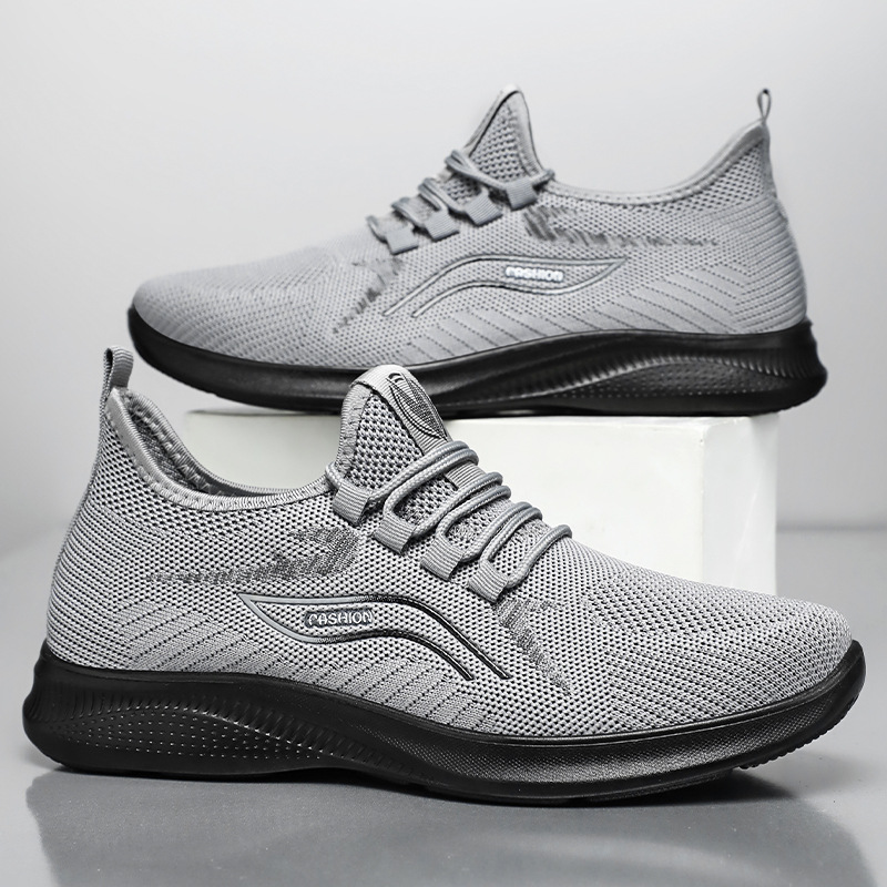 Men's shoes, sports shoes, cross-border large-sized lightweight single shoes, breathable mesh shoes, soft-soled comfortable running shoes, versatile casual shoes details Picture