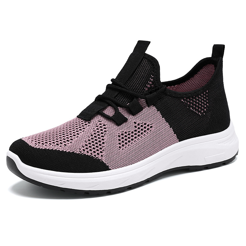 Women's sports shoes, breathable mesh shoes with soft soles, comfortable running shoes, versatile color-blocking single shoes, lightweight women's shoes Item Picture