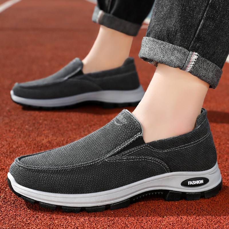 Men's casual shoes, new summer style, old Beijing cloth shoes, single shoes for one foot, dad shoes, soft-soled, not tiring to the feet, work shoes Specification drawing