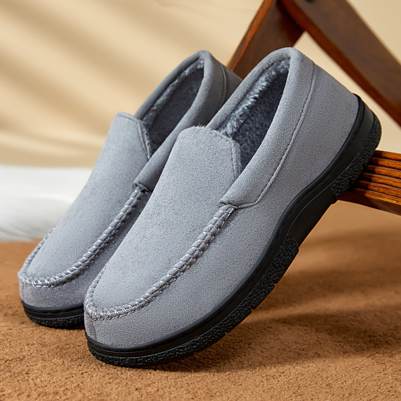 Men's cotton shoes, cross-border consignment, fleece and thickened large cotton boots, warm and comfortable snow boots, one foot of lazy shoes Application Scenario