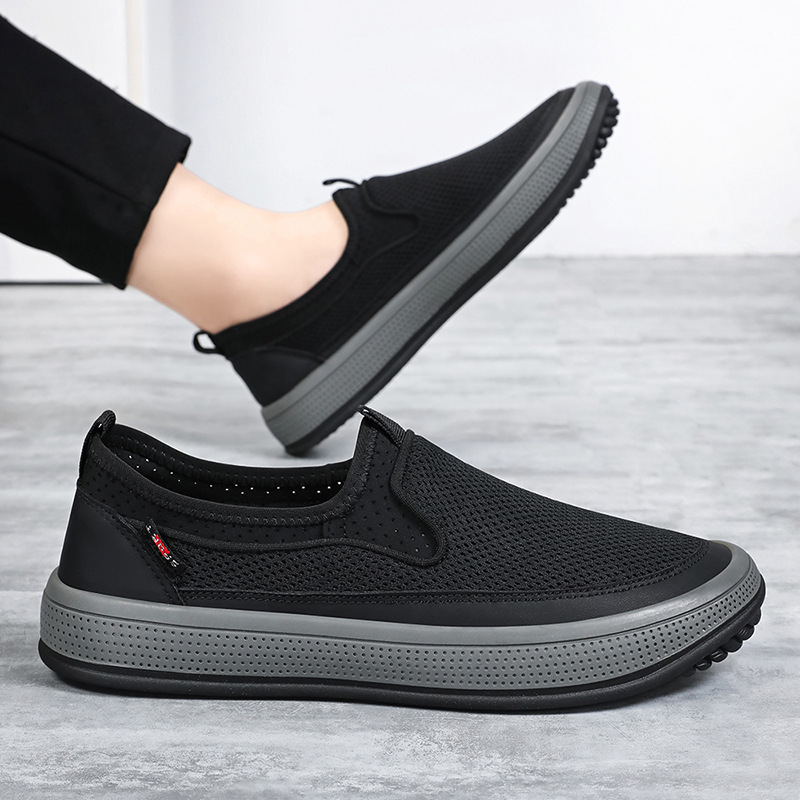 Men's shoes, net shoes, breathable and odorless, single shoes, old Beijing cloth shoes, one-foot dad shoes, cross-border large-sized casual shoes Application Scenario