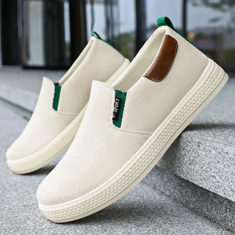 Men's casual shoes, a pair of old Beijing cloth shoes, versatile and breathable, single shoes with soft soles, dad shoes, and flying woven men's shoes details Picture
