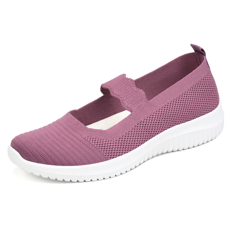 Summer's new women's casual shoes, fashionable shallow-mouthed soft-soled mom shoes, one-step women's shoes, large-sized cross-border women's shoes Item Picture