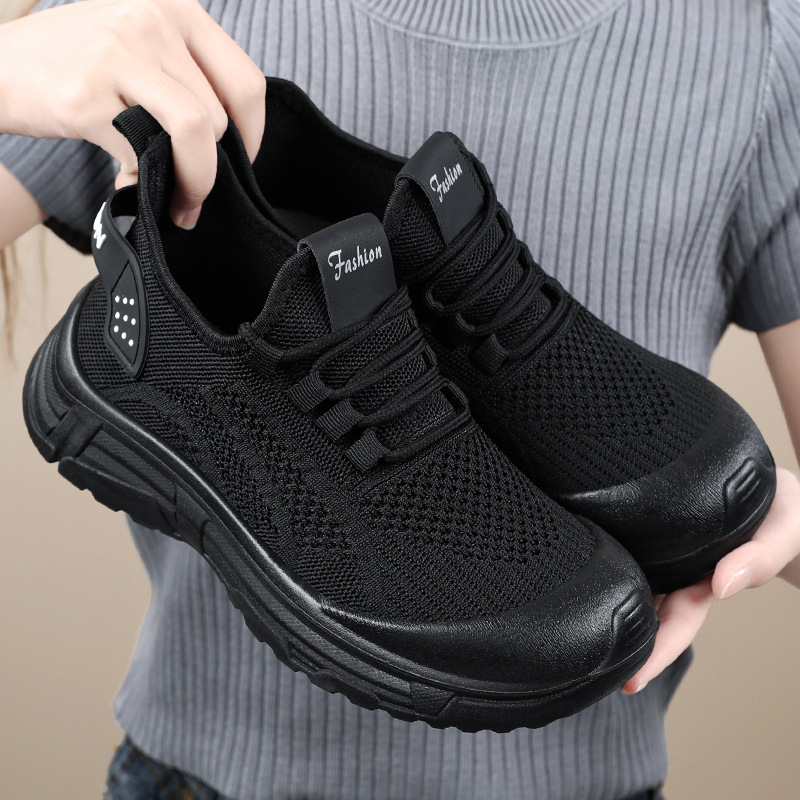 Women's sports shoes, breathable mesh shoes with soft soles, comfortable and not tiring to the feet, running shoes, fashionable and versatile women's single shoes details Picture