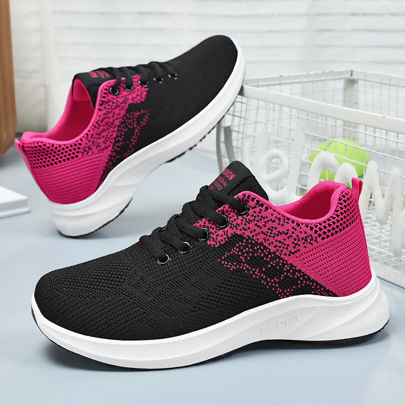 Women's spring and autumn sports casual shoes, cross-border trade women's shoes, breathable single shoes, versatile net shoes, running shoes full figure