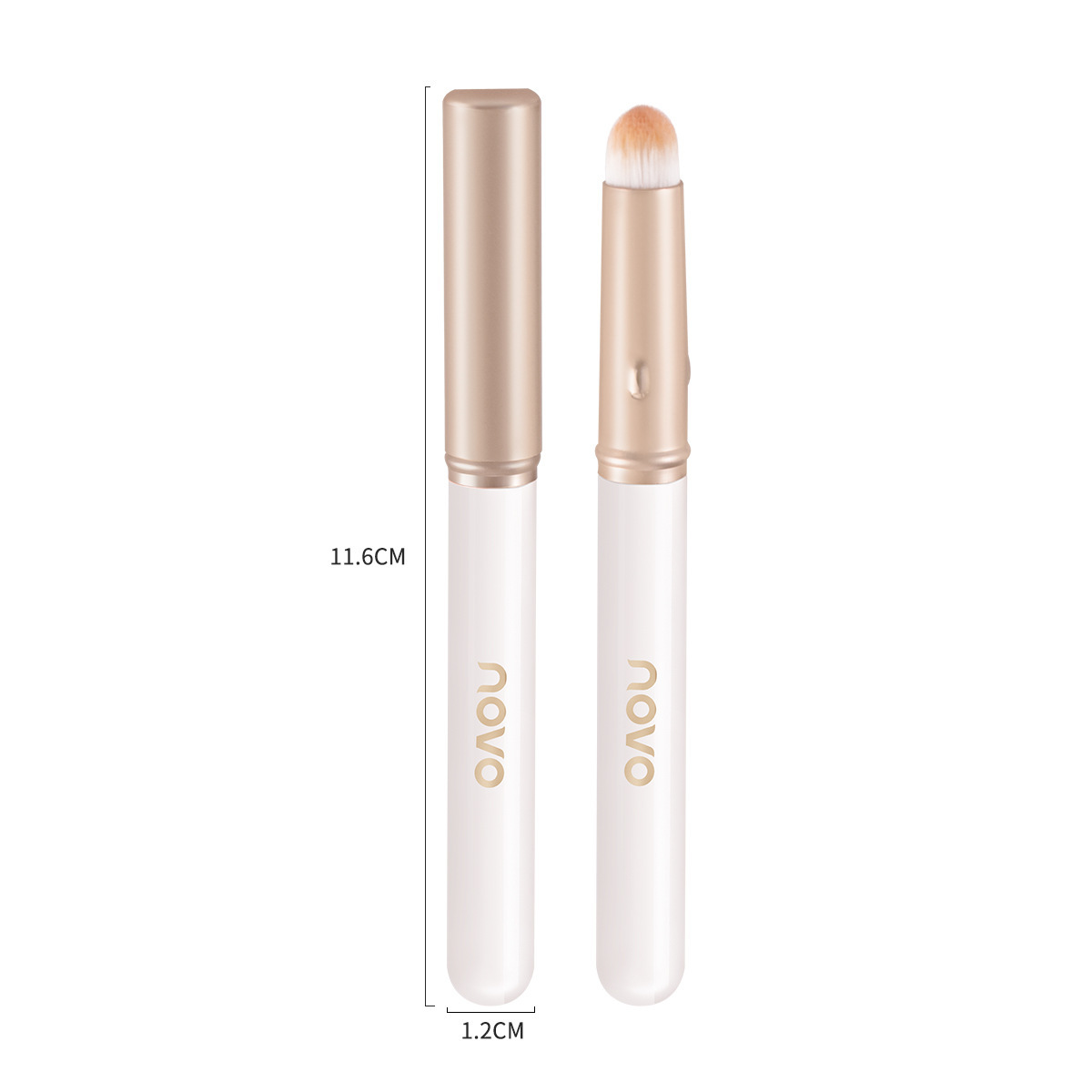 NOVO multi-functional round head soft brush, lip brush, acne mark and spot concealer brush, portable makeup brush manufacturer, wholesale of cosmetics Item Picture