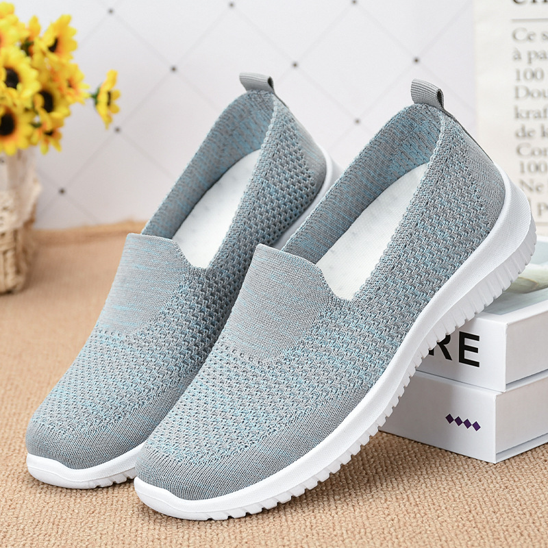 Women's Shoes 2025 Autumn New style one-foot mom shoes, soft-soled casual lazy shoes for middle-aged and elderly women Specification drawing