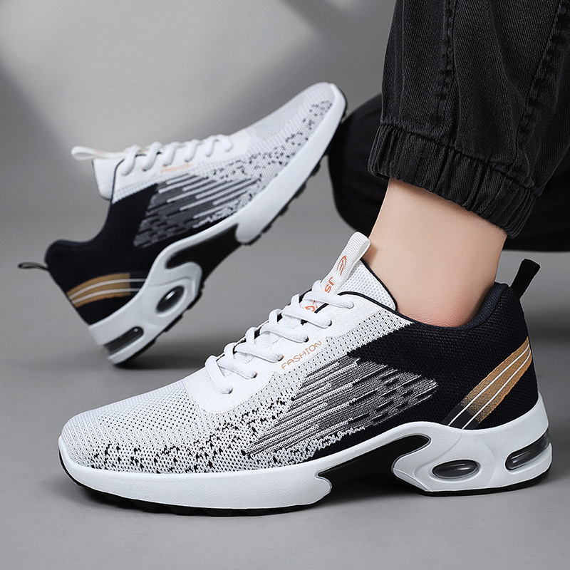 Spring new men's sports shoes factory direct sales, air-cushioned soft-soled sports single shoes wholesale, cross-border consignment, Feizhi men's shoes details Picture