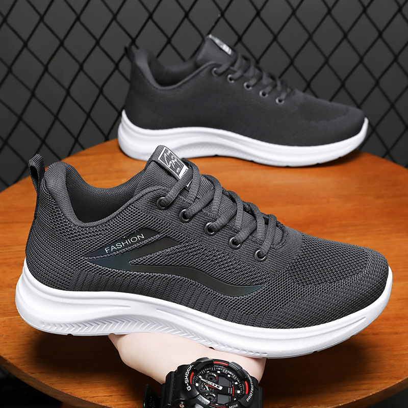 Men's private domain gift shoes, solid color versatile sports casual shoes, men's shoes, breathable and non-smelly feet, dad shoes, men's shoes full figure