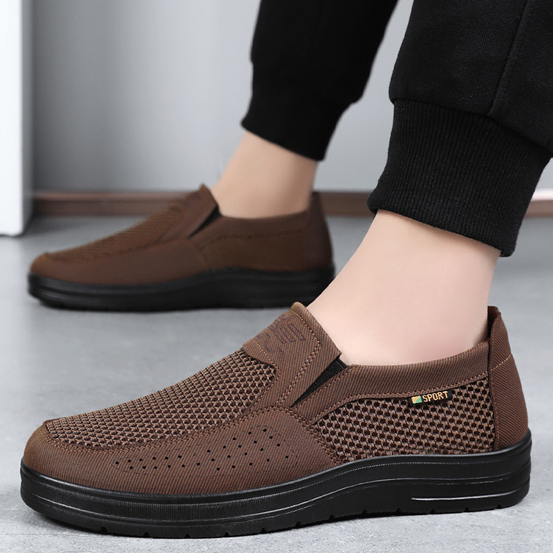 Men's casual shoes, cross-border one-step dad shoes, soft-soled old Beijing cloth shoes, breathable single shoes, versatile men's shoes Application Scenario