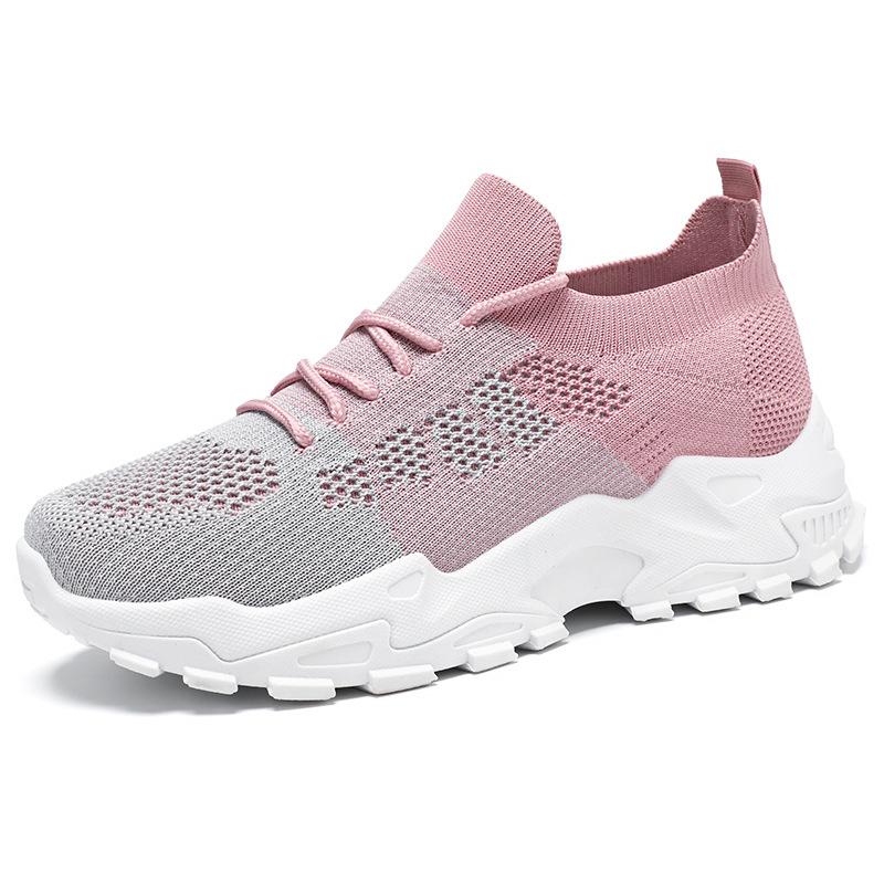 Summer new women's sports shoes, versatile women's single shoes, breathable woven mesh shoes, soft-soled shoes that don't tiring the feet, running shoes Item Picture