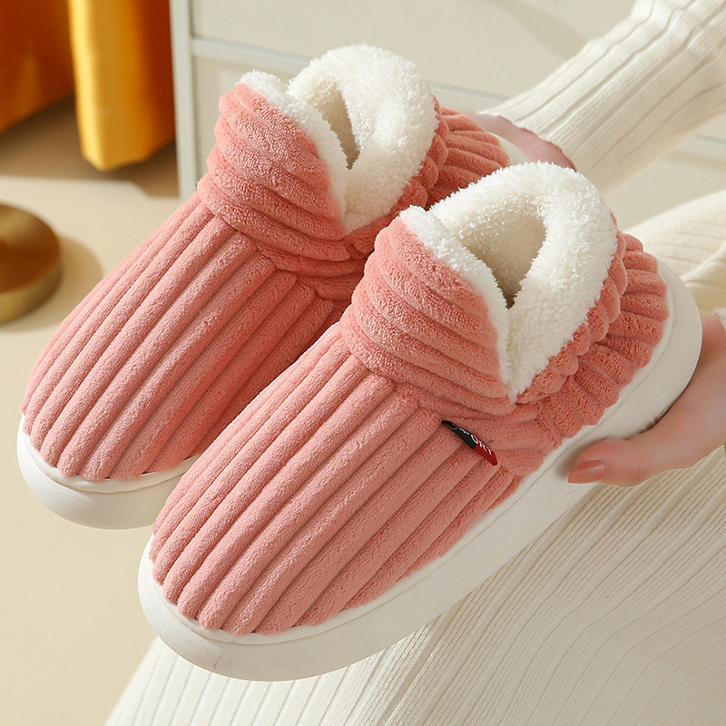 Women's cotton shoes, cross-border large-sized snow boots, fleece and thickened cotton boots, lazy and versatile women's boots, cold-proof and warm ankle boots Specification drawing