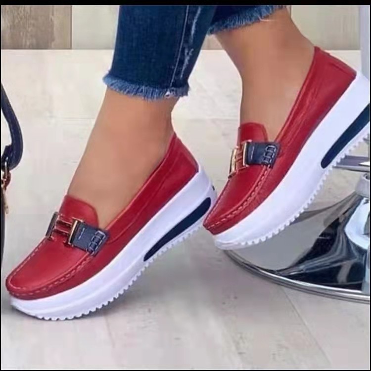 Large-sized women's shoes for foreign trade, casual soft-soled loafers, Korean student trend, one-step lazy shoes, bean shoes, large-sized full figure