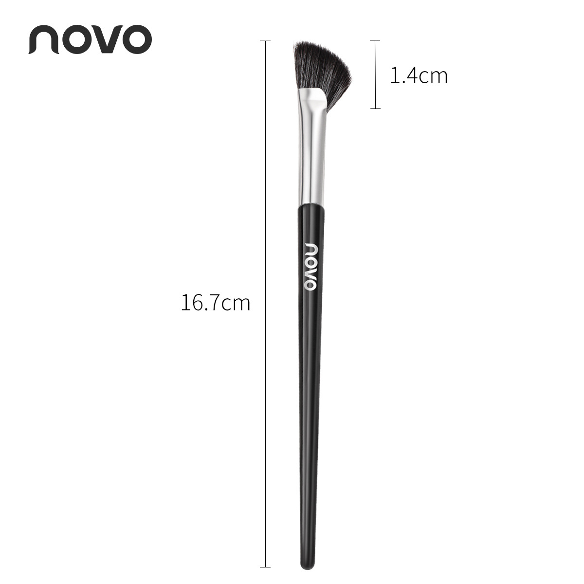 NOVO6250 Half-fan Nose Shadow Brush, root of the nose and alar cover brush, slanted nose contour contour Brush, Makeup shadow Brush Item Picture