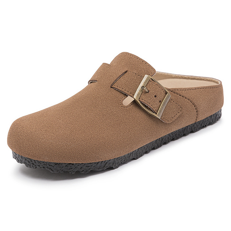 Women's thick-soled slippers, retro Burken shoes, versatile casual shoes, headband, outerwear women's shoes, lazy people, single-foot shoes Item Picture