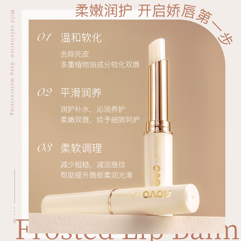 NOVO Colorless Lip Balm Repair Color-changing Moisturizing Lip Care Student Edition Moisturizing Base Warming Lip Balm wholesale full figure