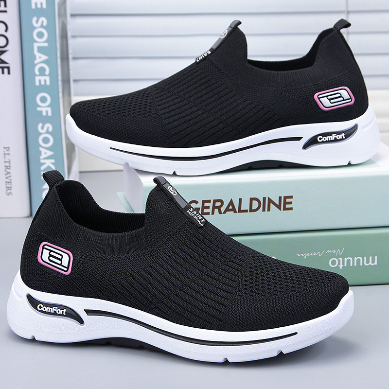 Spring new cross-border single-leg shallow-mouthed women's shoes, cross-border casual soft-soled running sports shoes for women details Picture