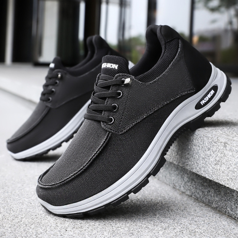 Men's sports shoes, breathable single shoes, soft-soled comfortable running shoes, versatile shallow-mouthed men's shoes, thick-soled walking shoes details Picture