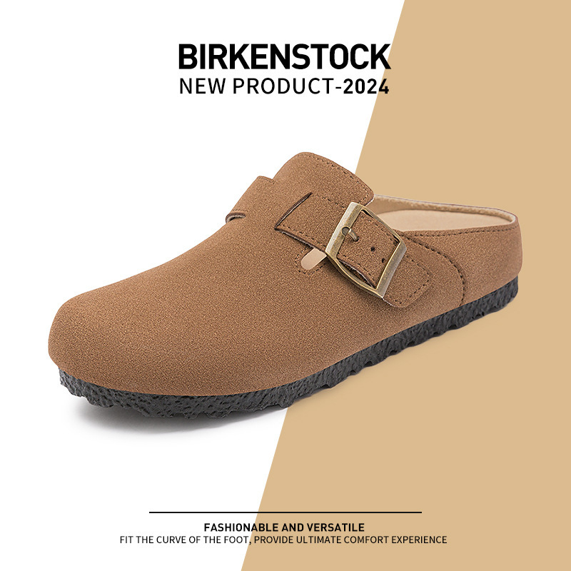 Women's thick-soled slippers, retro Burken shoes, versatile casual shoes, headband, outerwear women's shoes, lazy people, single-foot shoes details Picture