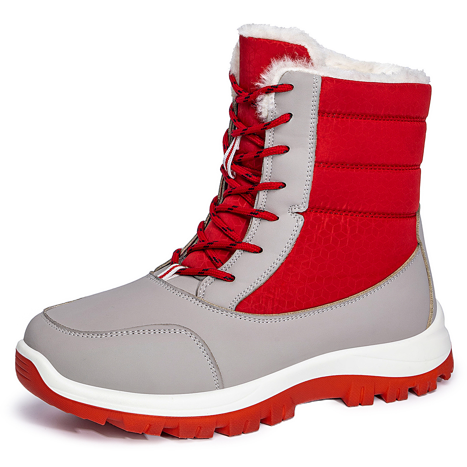 Women's cotton shoes with fleece and thickened snow boots, cold-proof and warm women's cotton boots, versatile women's boots, cross-border large-sized long boots Item Picture