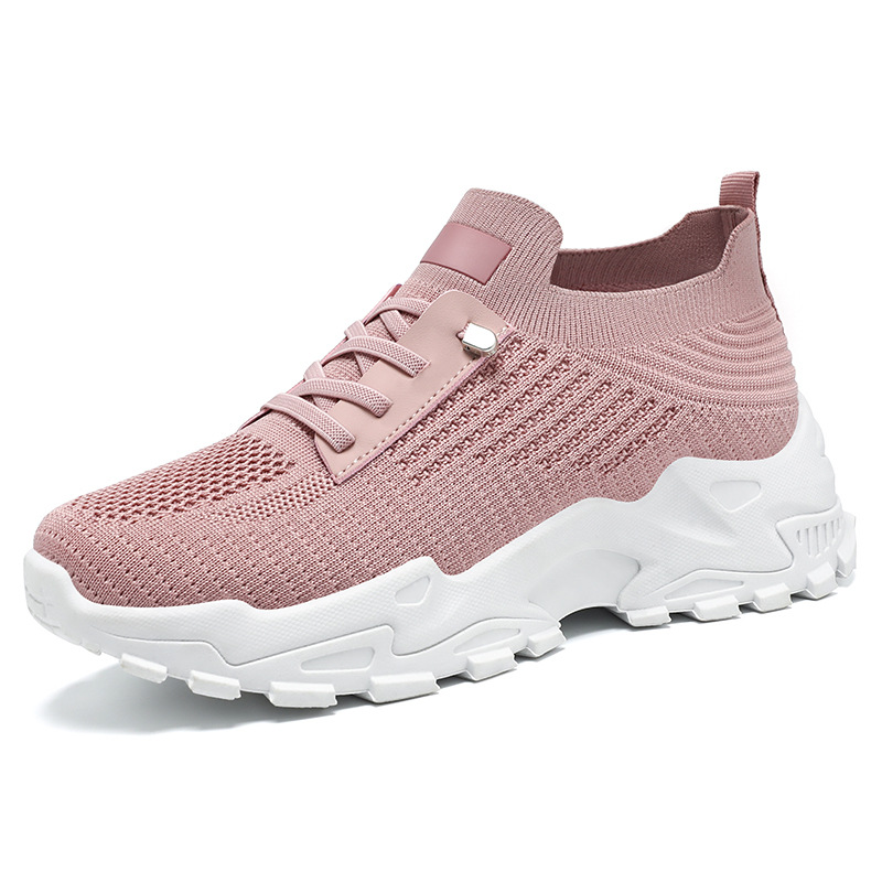 Women's shoes, versatile casual shoes, breathable mesh shoes, one-step flying woven shoes, soft-soled mom shoes, cross-border women's single shoes Item Picture