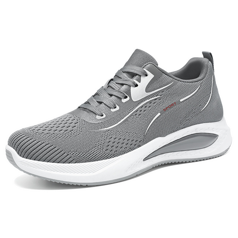 Men's sports shoes, breathable flying woven non-smelly feet, mesh shoes, fashionable and versatile casual shoes, soft-soled running shoes, single shoes Item Picture