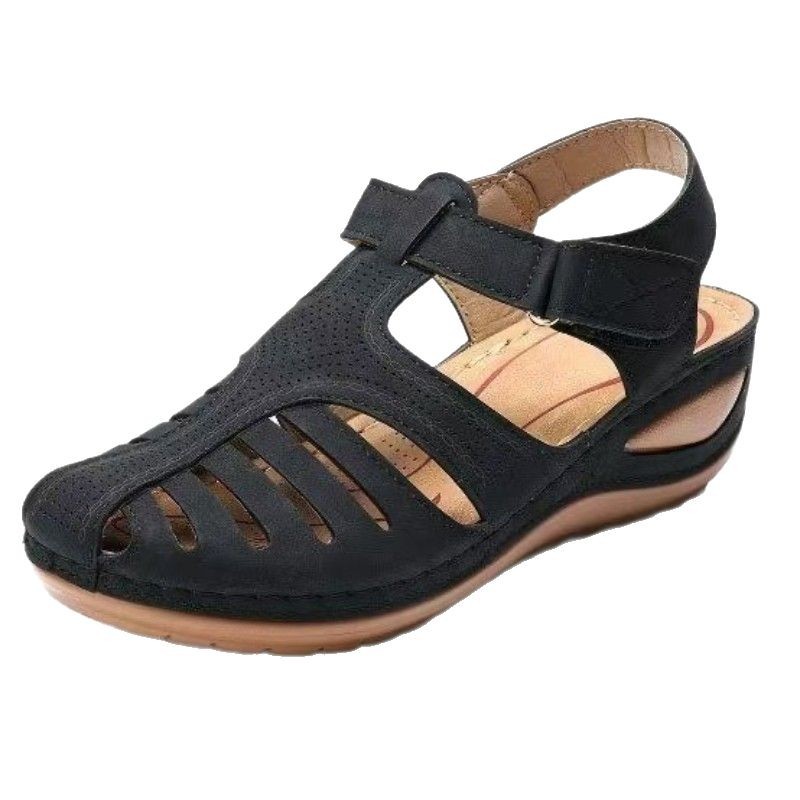 Cross-border trade large-sized thick-soled flip-flops for women, 2025 summer new style, European and American Roman Baotou women's shoes, size 43 wish Item Picture