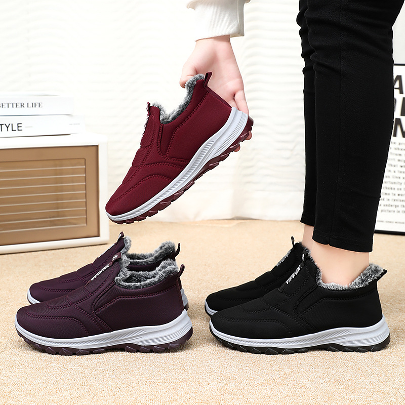 Cotton shoes, winter women's shoes, fleece and thickened cotton boots, mom shoes, cross-border large-sized short boots, men's and women's same style, warm snow boots Application Scenario