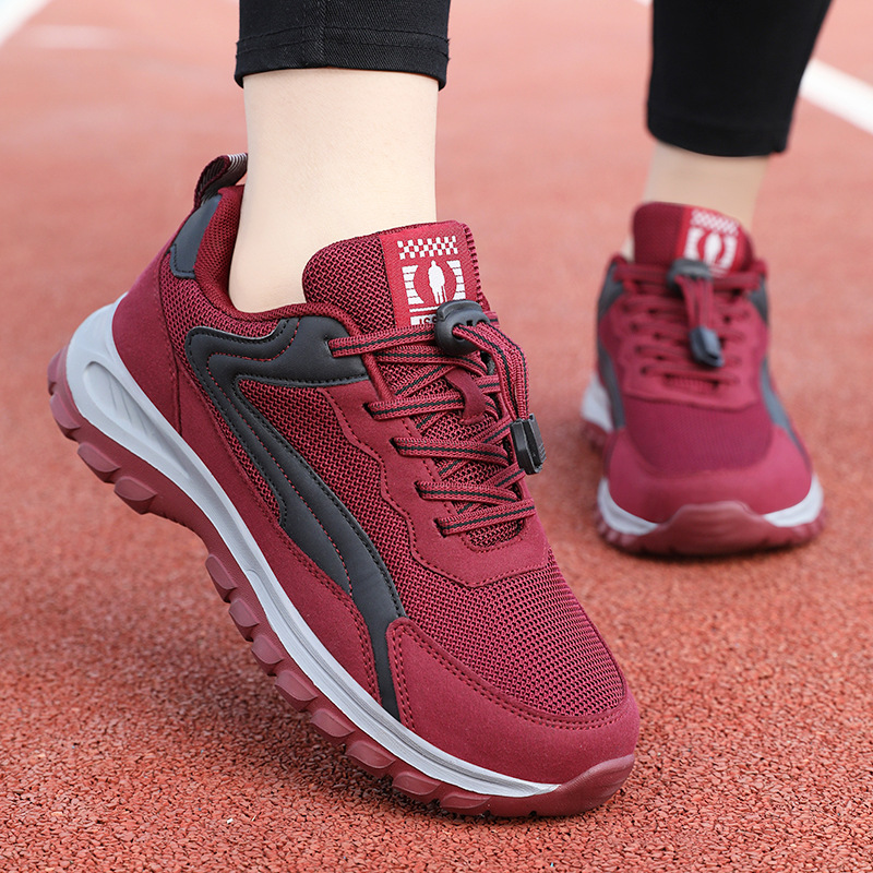 Women's sports shoes, Feizhi women's shoes, walking shoes, breathable mesh shoes, soft-soled comfortable single women's shoes, versatile mom shoes full figure