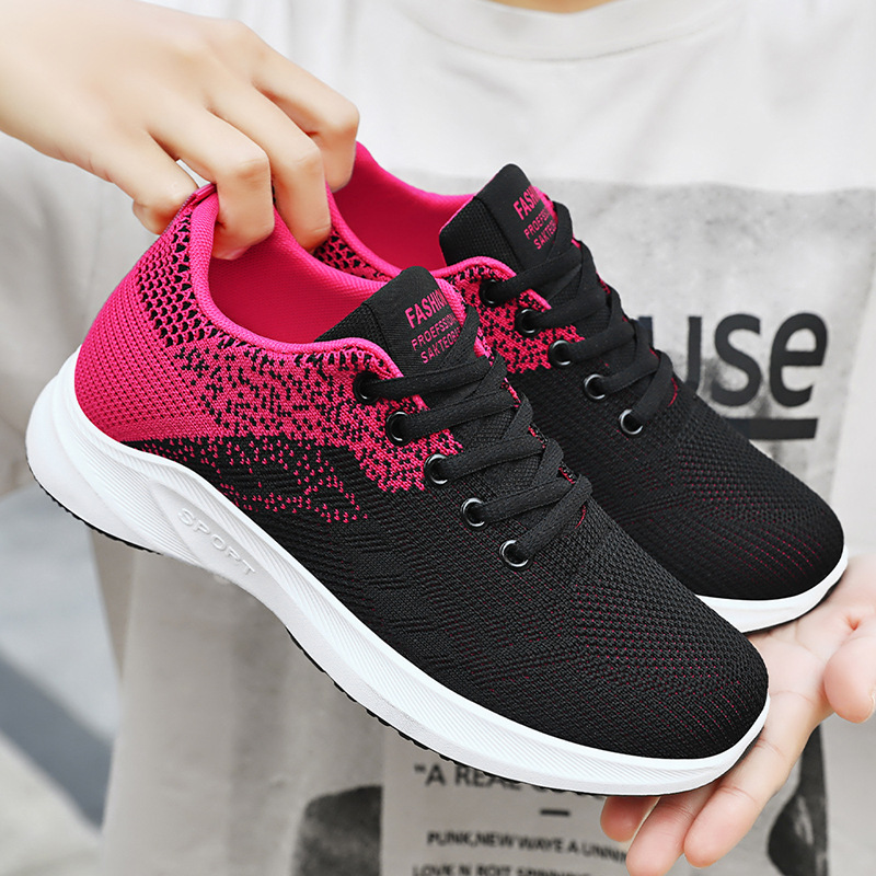 Women's spring and autumn sports casual shoes, cross-border trade women's shoes, breathable single shoes, versatile net shoes, running shoes details Picture
