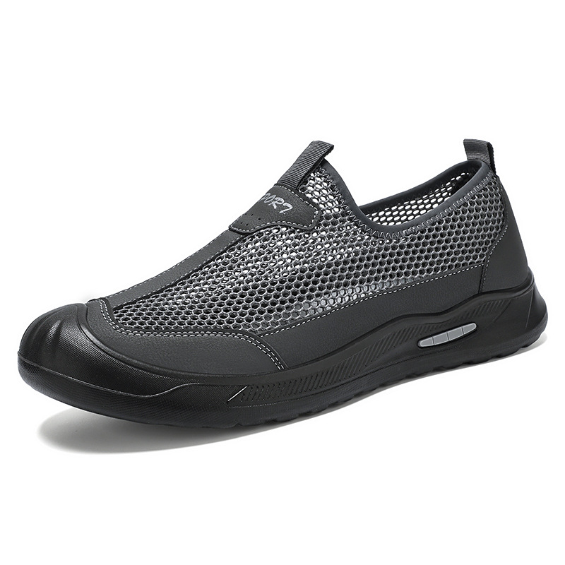 Men's casual shoes, breathable and non-smelly feet, mesh shoes, soft soles, comfortable dad shoes, one-step lazy shoes, men's single shoes Item Picture
